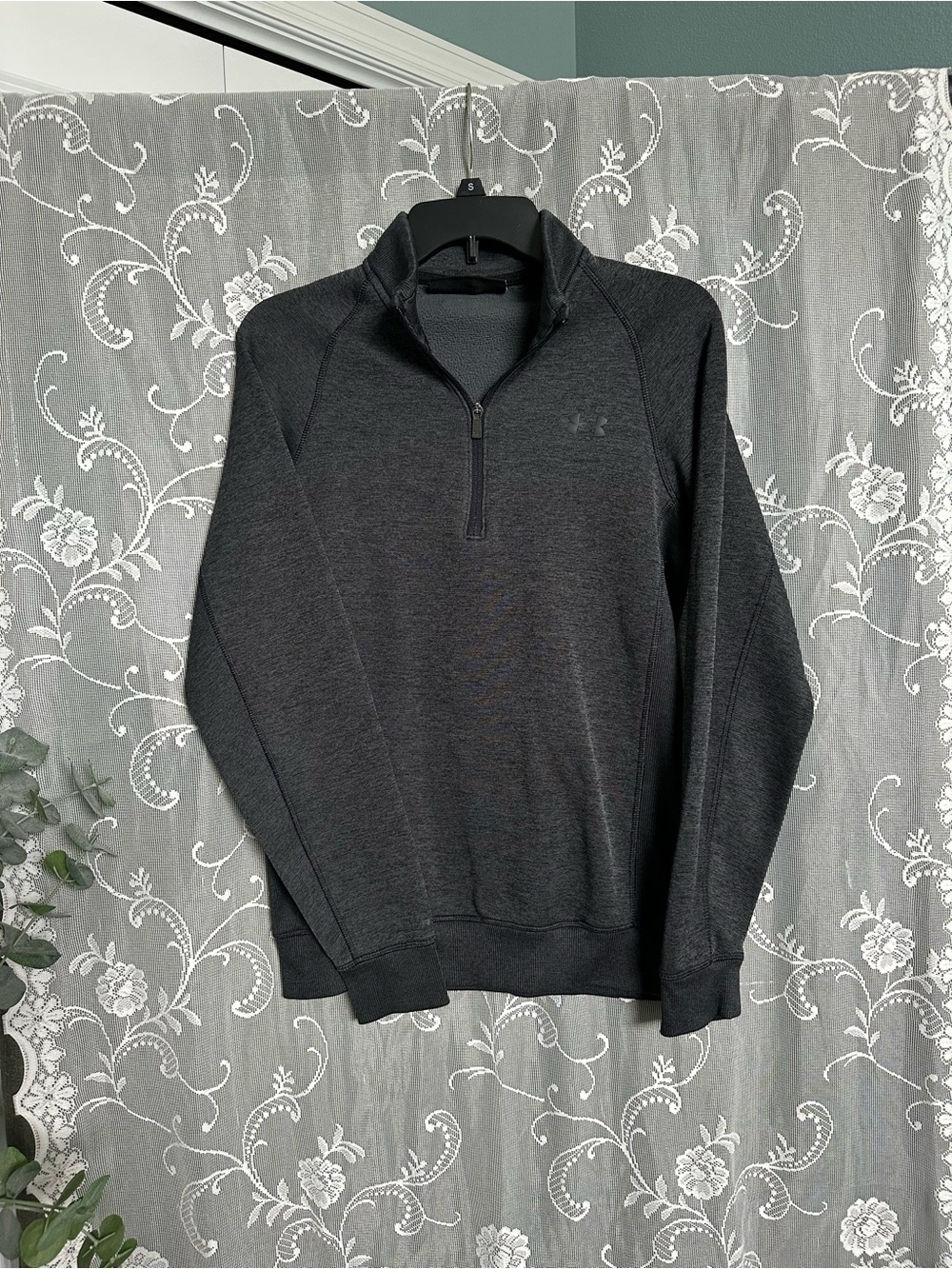 Under Armour Men's Dark Charcoal Half-Zip Sweater